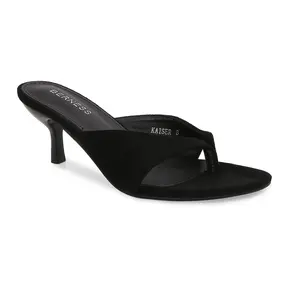 Kaiser Thong Kitten Heel Mules in Faux Suede