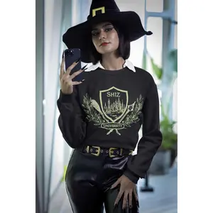 Wicked Wizard of Oz Shiz University Unisex Crewneck Sweatshirt, Shiz University Shirt, Womens Wicked Subtle Sweatshirt, Black Wicked Shirt