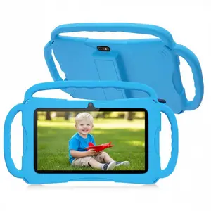 Educational Tablet 7-inch Kids Tablet with Three-Handle Shockproof Case | Android Learning Tablet for Toddlers | Parental Control, Dual Camera, WiFi | Best Gift for Children entertainment tablet dual camera shockproof case