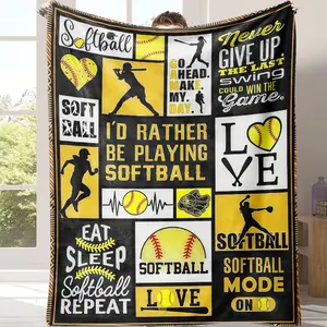 Vintage Softball Collage Blanket – Bold Sporty Decor For Your Bedroom!Ultra-Soft & Stylish For Game Day Vibes  Celebrate The Love Of The Game Suitable for all four seasons This is the best gift for couples, children, parents and friends