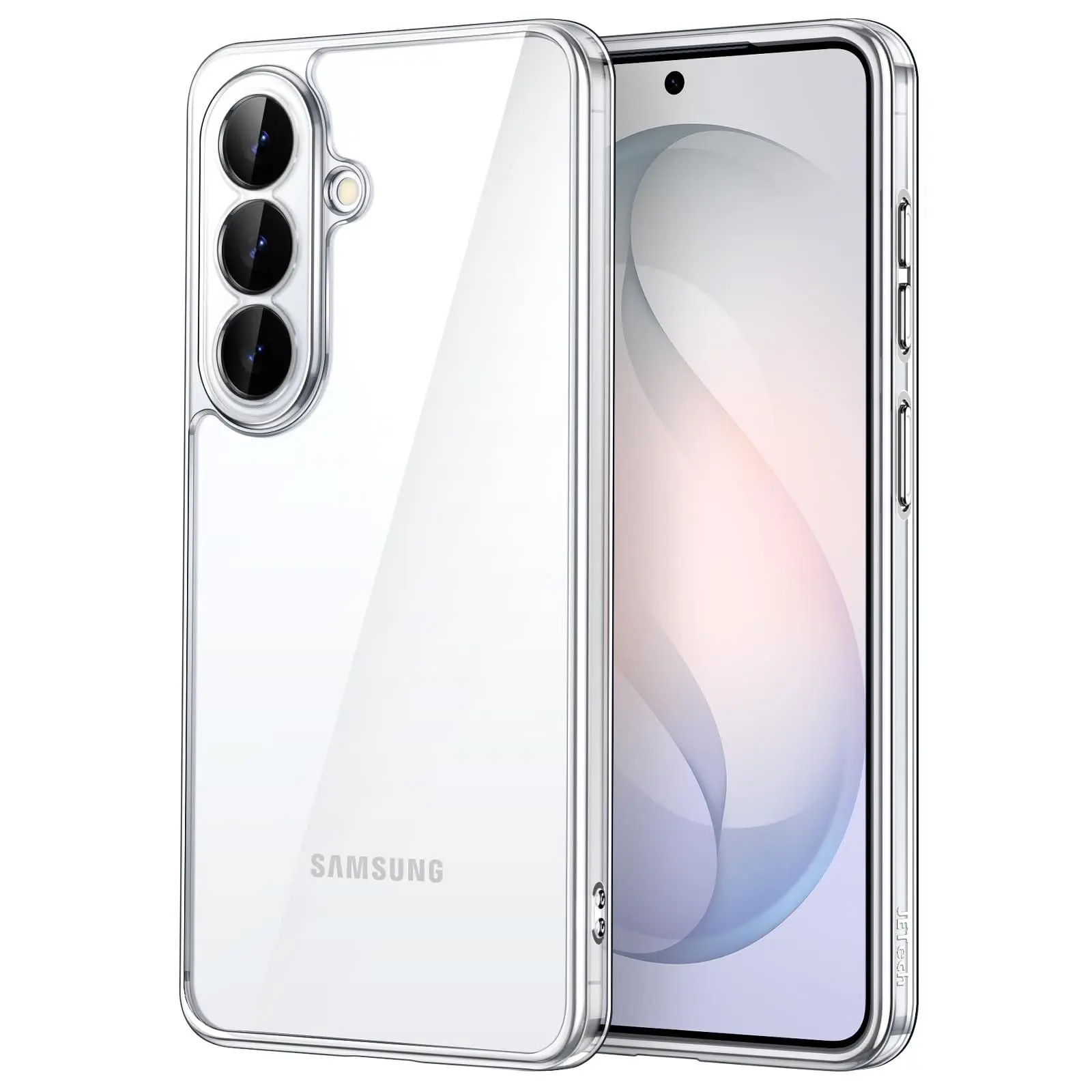 JETech Crystal Phone Case for Samsung Galaxy S26 Series Smartphone, Full Camera Lens Protection, Non-Yellowing Shockproof Bumper, Anti-Scratch Hard PC Back for Wireless Cellphone Devices, Casing