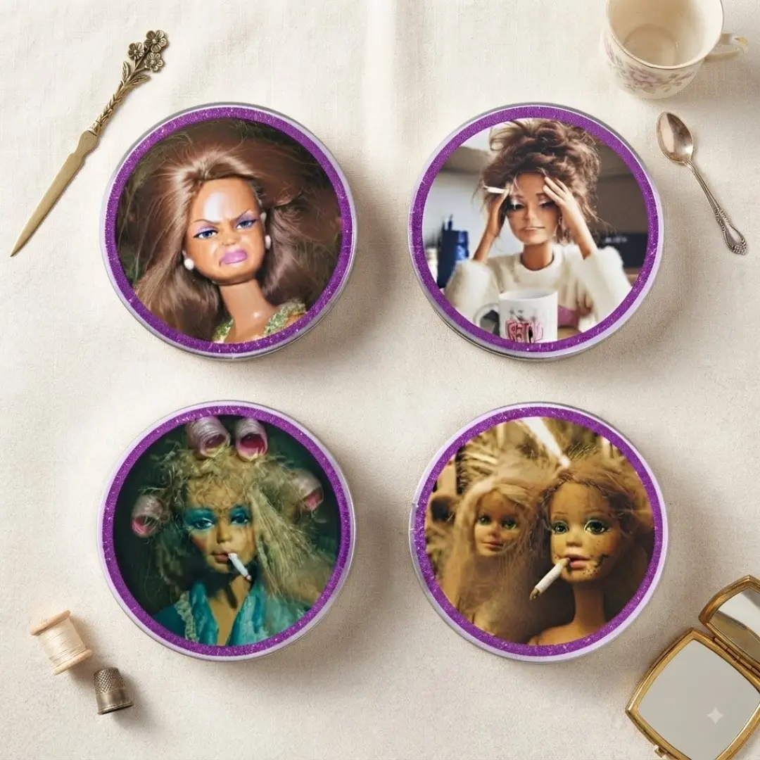 Aesthetic Doll Meme Phone Grip Portable Phone Stand Holder for iPhone and Android Unique Phone Accessory
