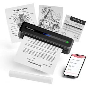 Phomemo Portable Printers Wireless for Travel, M832 Thermal Printer, Bluetooth Inkless Printer Support 8.5''x 11'' US Letter, Compatible with Phone and Laptop for Home, Office, School