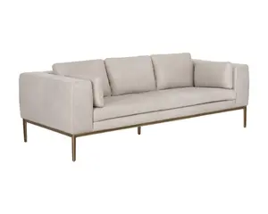 Burr Contemporary Tuxedo Sofa with Square Armrests