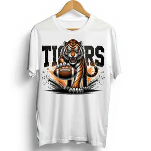 Tigers Football Direct To Film Print, DTF Print, Ready To Press Print For T-Shirts