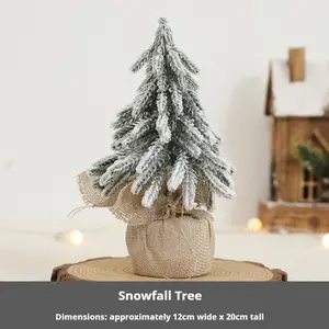 Snowfall Tree Tall Artificial Miniature Snowflake Christmas Pine Tree for Indoor & Outdoor Decorations Cedar Green Ornament Ideas for Festive Celebrations Holiday Festive Home Tree Decoration kids  tree