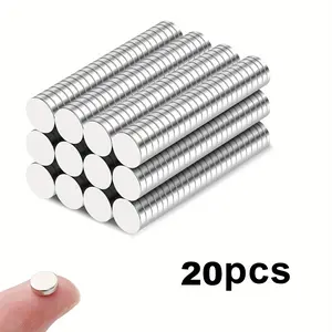 20pcs Strong Silver Color Magnetic Tiles, Magnetic Attachments, Multifunctional Magnet, Universal Design for Fridge, Whiteboard, Glass, Metal Surfaces, Home Office Kitchen Bathroom Essentials
