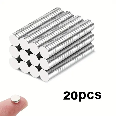 20pcs Strong Silver Color Magnetic Tiles, Magnetic Attachments, Multifunctional Strong Magnets, Universal Design for Fridge, Whiteboard, Glass, Metal Surfaces, Home Office Kitchen Bathroom Essentials, Magnetic Item