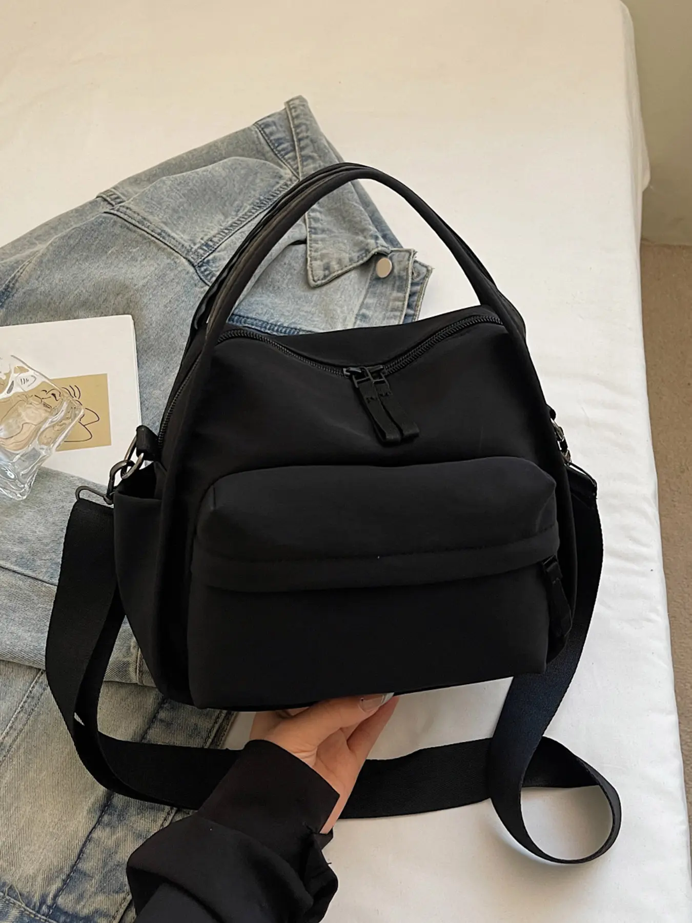 Simple casual single shoulder bag, multi-pocket design for practical storage, single shoulder bag with unique design for daily commuting, Daily Commuter Bag, versatile in a variety of colors for shopping, travel, etc., Crossbody Purse, Crossbody Handbag