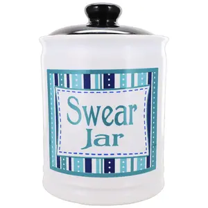 Cottage Creek 6" Ceramic Swear Coin Bank for Adults - Fun Gag Gifts for Friends