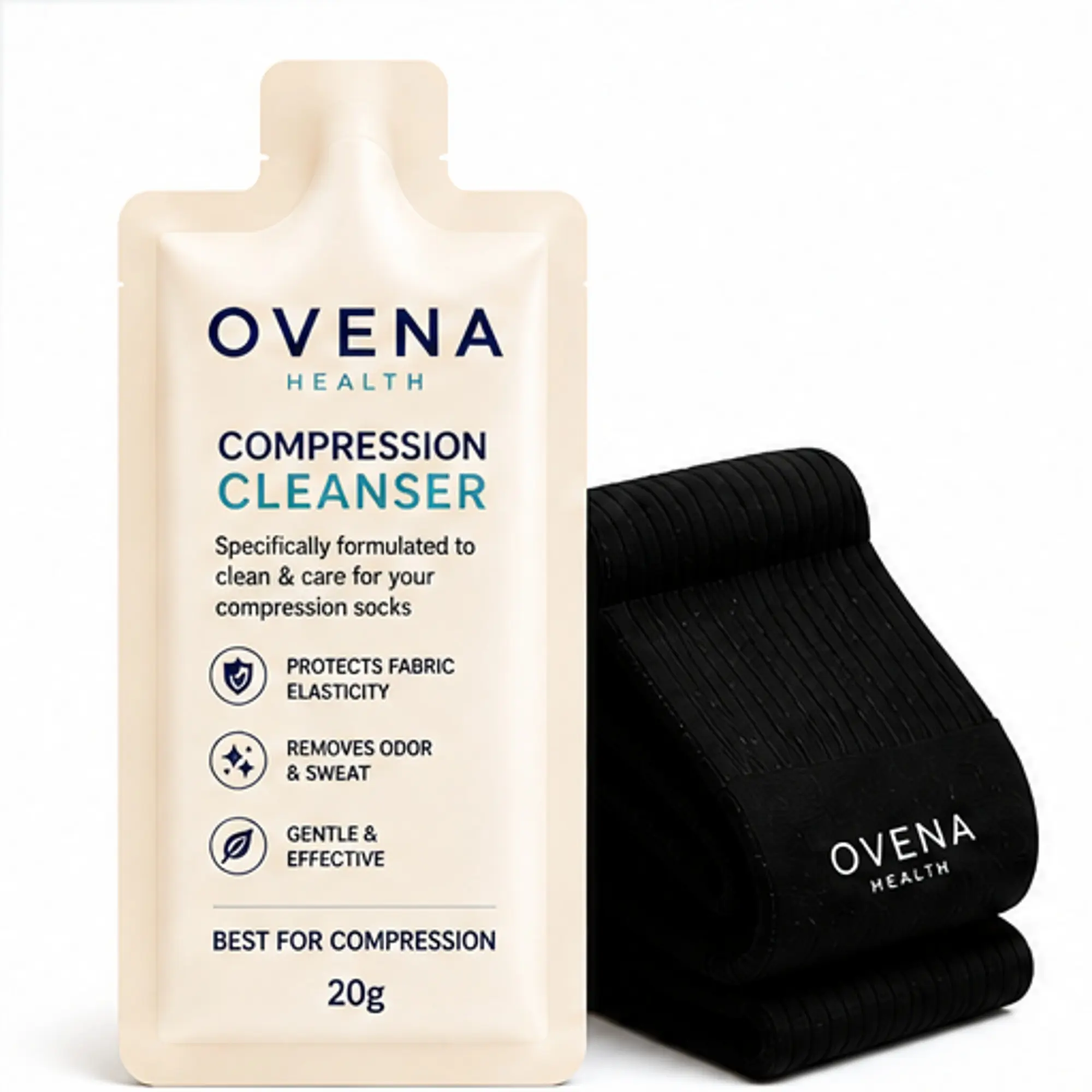 Ovena Health Compression Garment Cleanser – Gentle Wash for Compression Socks & Stockings