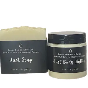 Just Soap and  Body Butter Set - Gentle Daily Use  for Hydrating, Moisturizing Softness, 12-Month Skin Repair Support, Suitable for All Skin Types