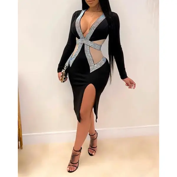 Lisa Crystal Dress (BLACK)