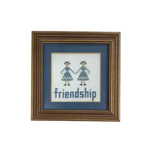 Cross Stitch Friendship Framed Picture