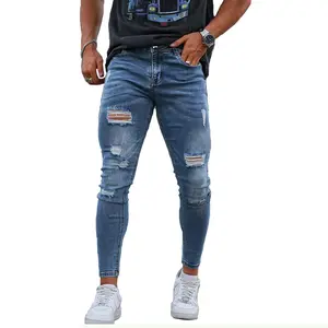 GINGTTO Men Skinny Jeans Slim Fit Stretch Elastic Waist Denim Pants