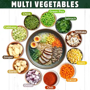 Ramen Topping Mix: 7 Dehydrated Veggies + Shitake – 5.83oz of Fresh Flavor!