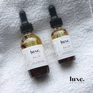 Luxe Skincare Rose Face Oil Hydrate Dry and Dull skin Serum Dropper Radiant Rejuvenating Vegan