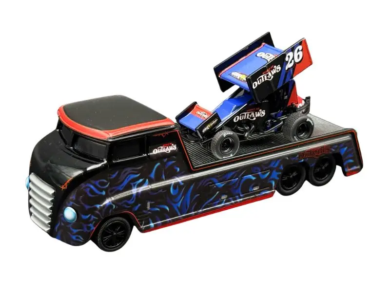 World of Outlaws Custom Hauler and Sprint Car Diecast 1:64 Scale Model - ACME SC64009