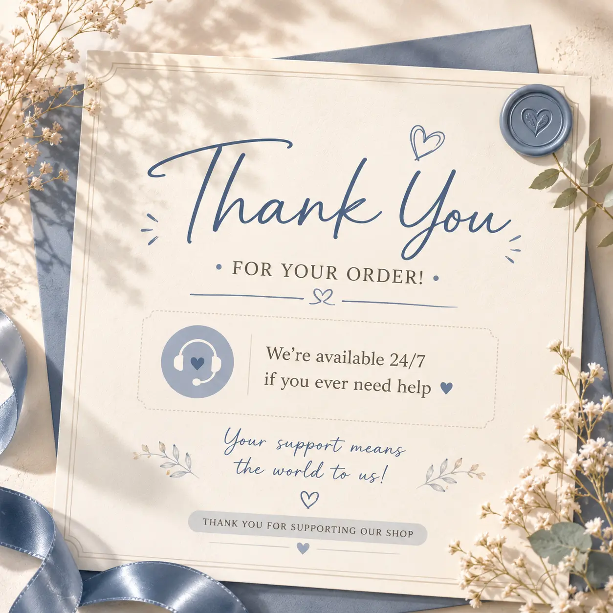 Umex  Thank You Card Insert – Complimentary Gift Note--2