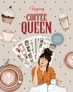 Coffee-Themed Planner Sticker Book for Journals, Planners & Scrapbooking