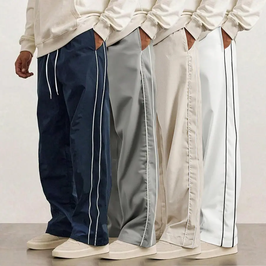 Navy blue + Light gray + Apricot color + White