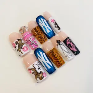 Brooklyn Y2K Baddie Handmade Reusable Press On Nails