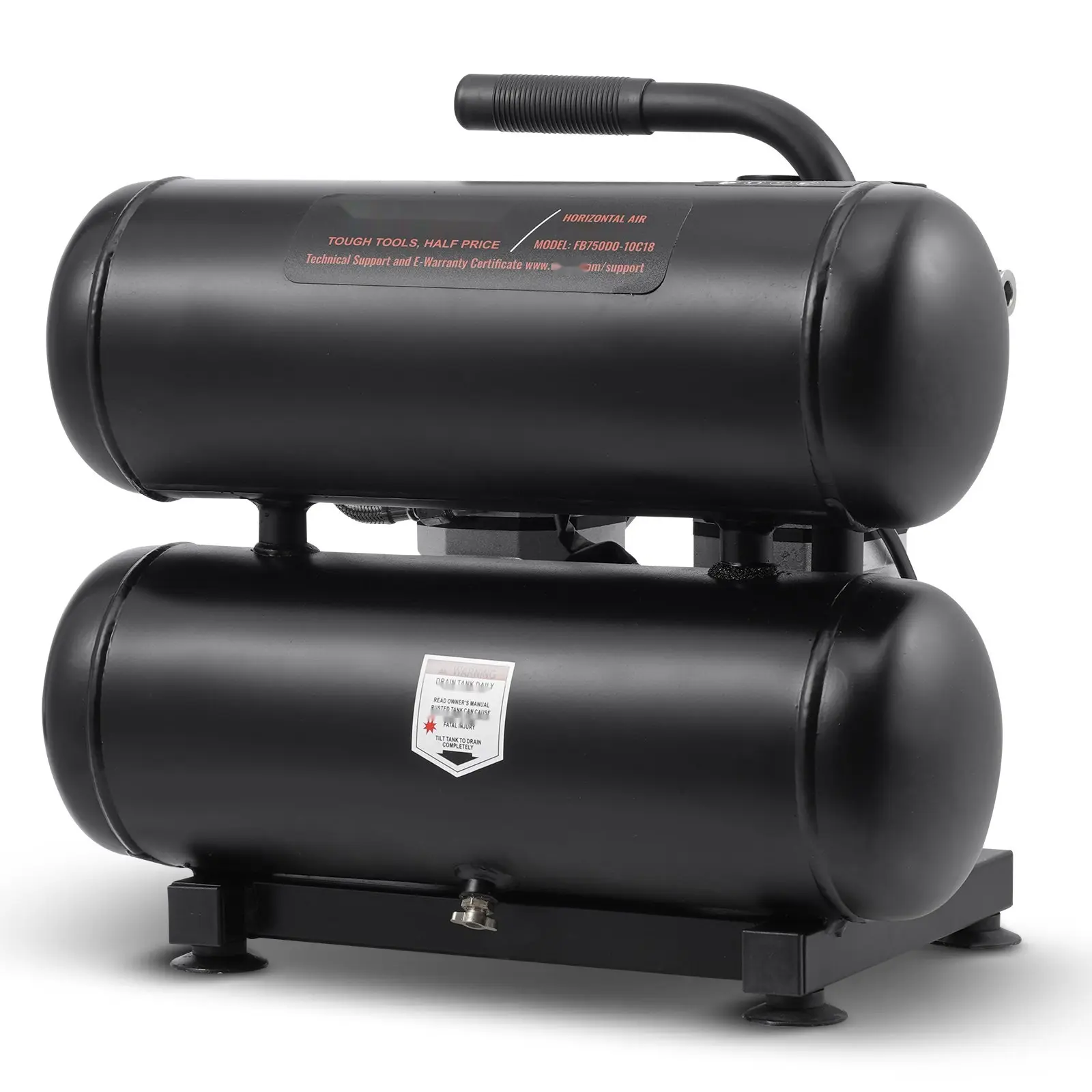 Air Compressor, Compact Portable Oil-Free Design, 4.6 Gallon Tank, 90 PSI Maximum, Quiet Operation, Lightweight And Durable For Home Workshop, Garage Projects, Inflation, Cleaning, And Air Tools