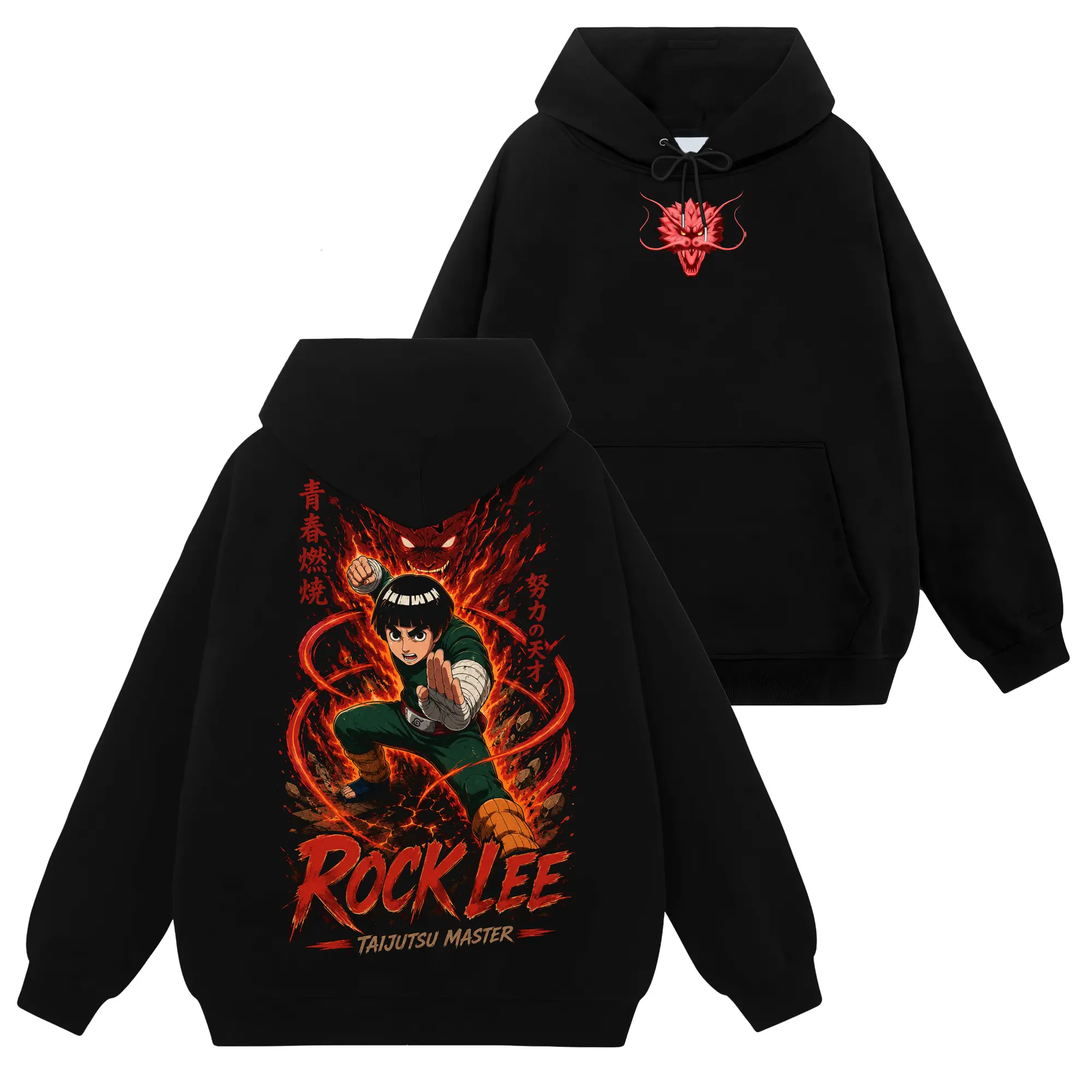 [Shinobi Shop] Limited Naruto Shippuden Rock Lee 8 Gate #239 Unisex Hoodie Sweatshirt, Retro Loose All Season 90s Cotton Graphic Top, Gift For Wibu Anime Manga Y2K Streetwear