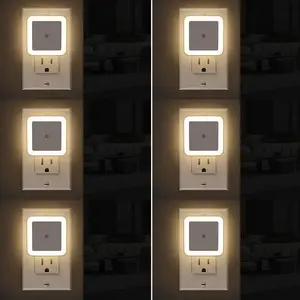 Wall-Mounted LED Night Light, Plug-In Night Light, Warm Home Lighting, Home Decor Light, Bedroom Bathroom Hallway, From Dusk to Dawn
