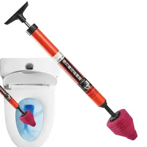 Toilet Plunger One Shot Leather Plunger Toilet Unclogging Artifact Sewer Unclogger Powerful Toilet Vacuum Suction and Inflation