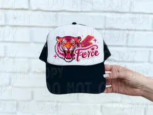 Fierce Tiger Hat Patch DTF Transfers - THIS IS NOT A SHIRT