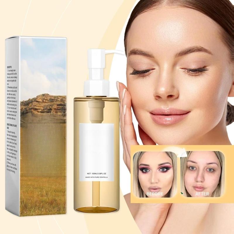 Centella Light Cleansing Oil Gentle Oil Cleanser for Face with Cica & Vitamin E Dual-Boost Formula Double Cleansing Lightweight Makeup Remover Hydrating Facial Daily skincare routine, natural ingredients, moisturizing facial oil, soothing cleansing oil