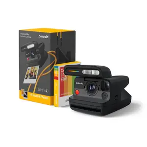 Polaroid - Flip Instant Camera + Color Film Bundle (8 Photos) - Black (6574)