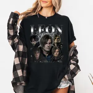 Leon S. Kennedy Shirt, Resident Evil 9 Requiem Tee, Horror Game Graphic 12 Style
