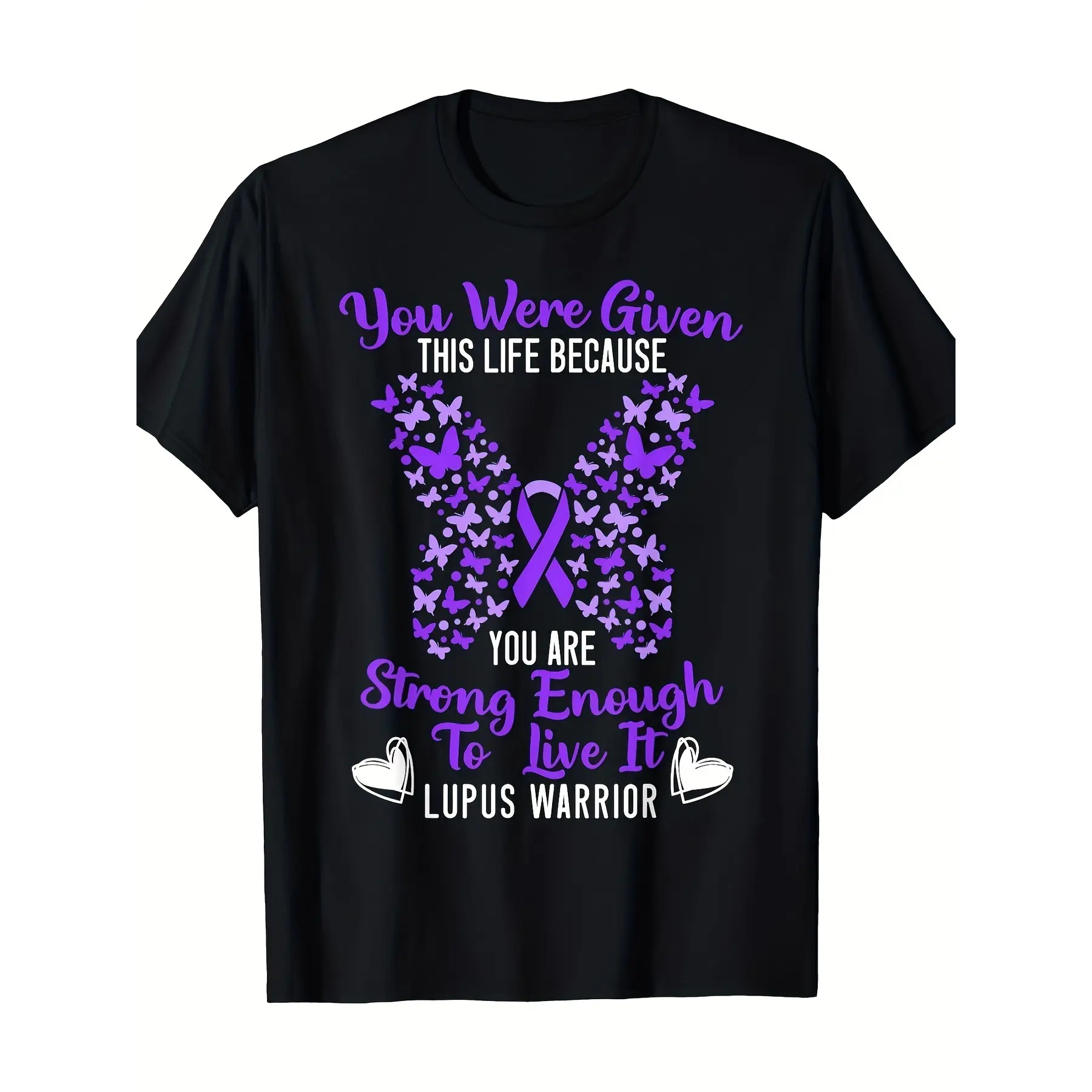 Lupus Awareness T-Shirt for Men  Women - Lupus War unisex soft cotton short sleeve t shirt, vintage graphic casual tee for men women teens, perfect birthday holiday gift for camping travel gym daily street  wear