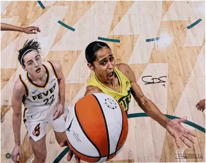 Skylar Diggins-Smith Seattle Storm Autographed 16" x 20" Layup vs. Indiana Fever Photograph - Fanatics Authentic Certified