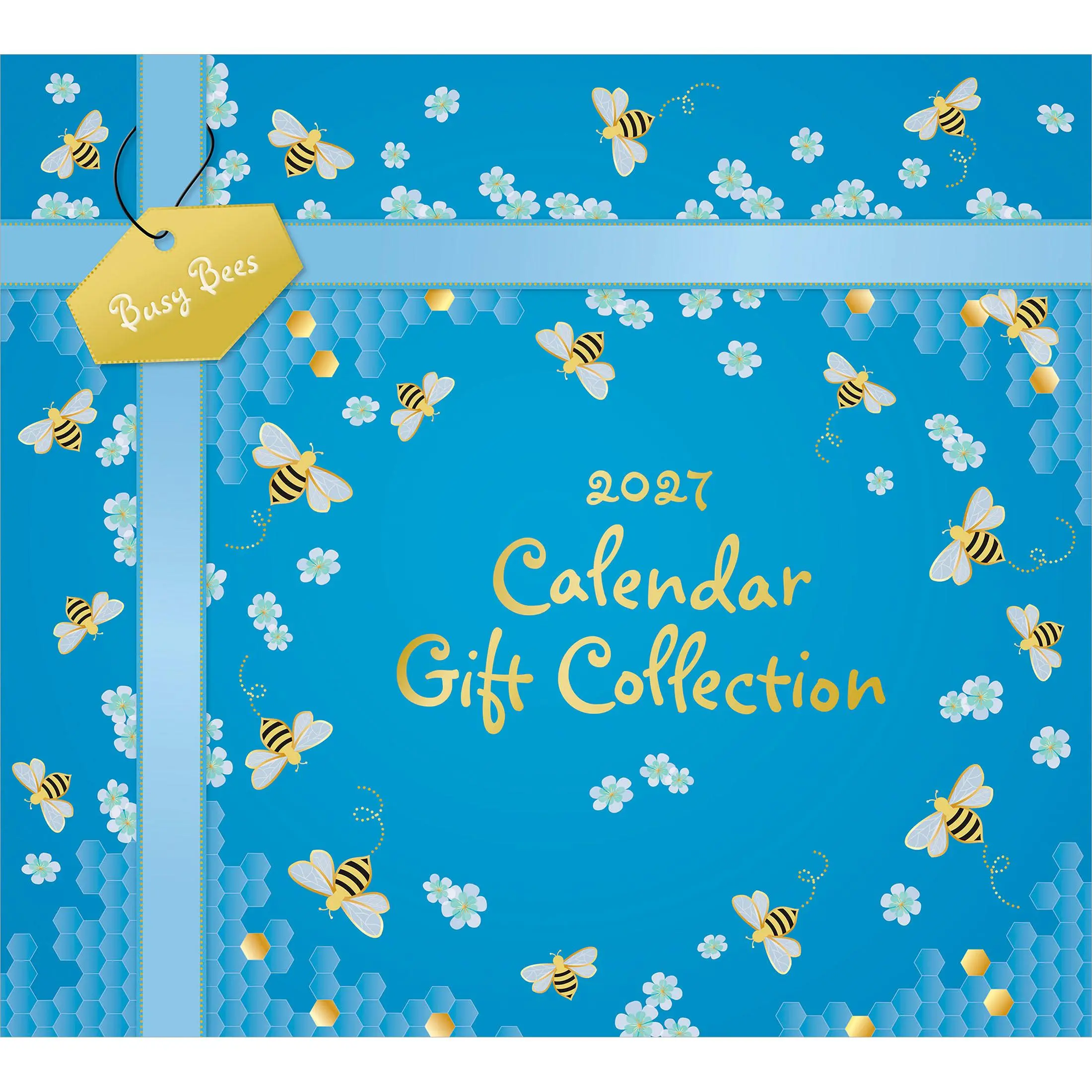 Busy Bees 2027 Gift Collection | Desk Pad & Wire-O Calendar & Pocket Planner | Sticker Sheet | Foil Stamped Cover