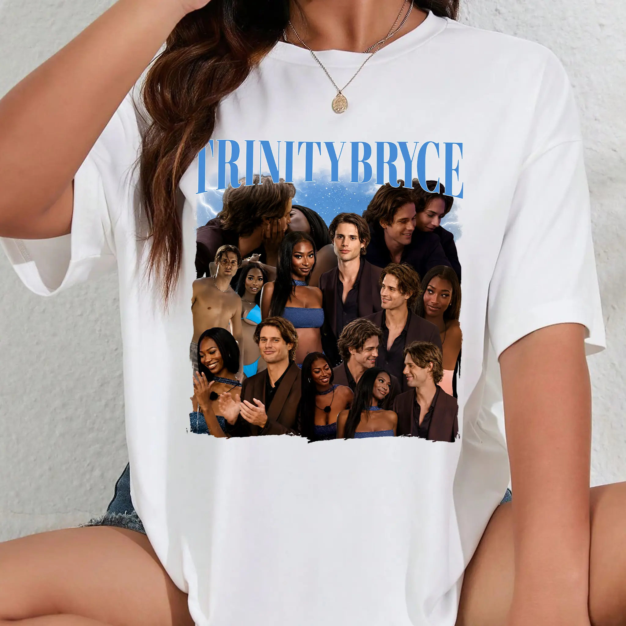 Retro Couple Trinity And Bryce Graphic Shirt | Love Island Inspired Vintage Shirt | Unisex Oversized T-Shirt | TikTok Shop