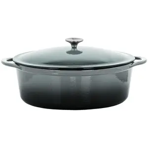 MegaChef 7 Quart Oval Enameled Cast Iron Casser  ole Dish