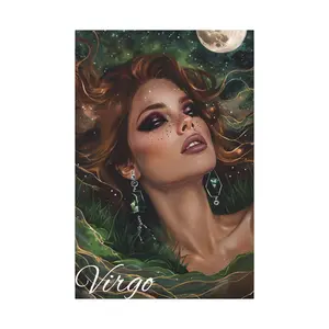 Virgo Wall Art Print, Zodiac Decor, Canvas Artwork, Home Decor, Astrology Gift, Celestial Art, Horoscope Wall Hanging