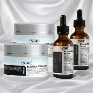 VGO Hydrate Snail Mucin 92% Essence & Cream Set, Hydrating & Repairing Skincare for All Skin Types, 30ml & 50ml, Rich in Vitamin C, Antioxidant Protection Hydrate Moisturize