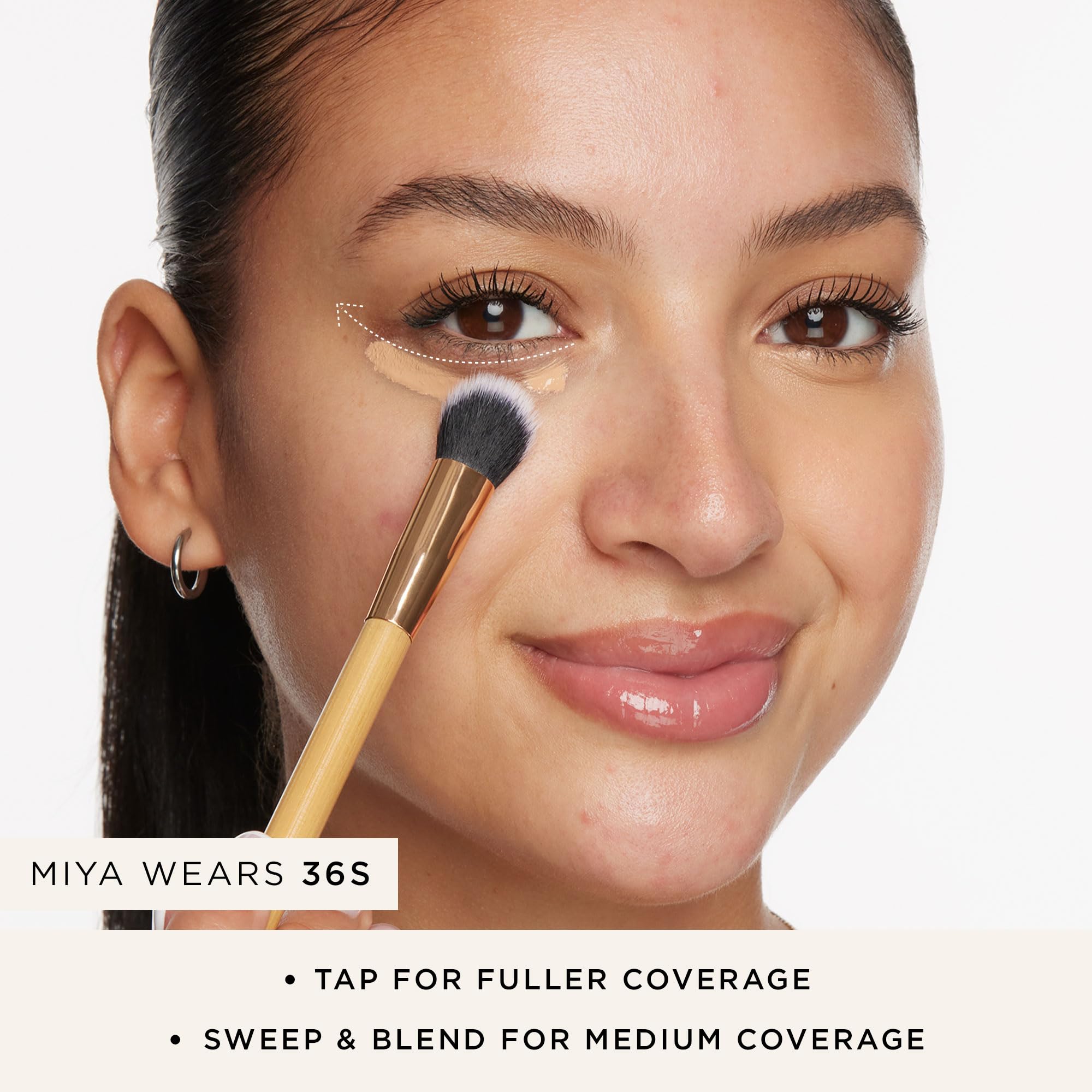 concealer paw brush - angled for seamless application Dual-Sided