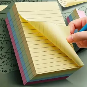Portable Student Note Pad, Self-Adhesive Sticky Notes, Self Adhesive Stickers, Portable Size, 1000 Sheets, 4 Colors, Office Home School Use, Versatile Use, Essential Back-To-School Item