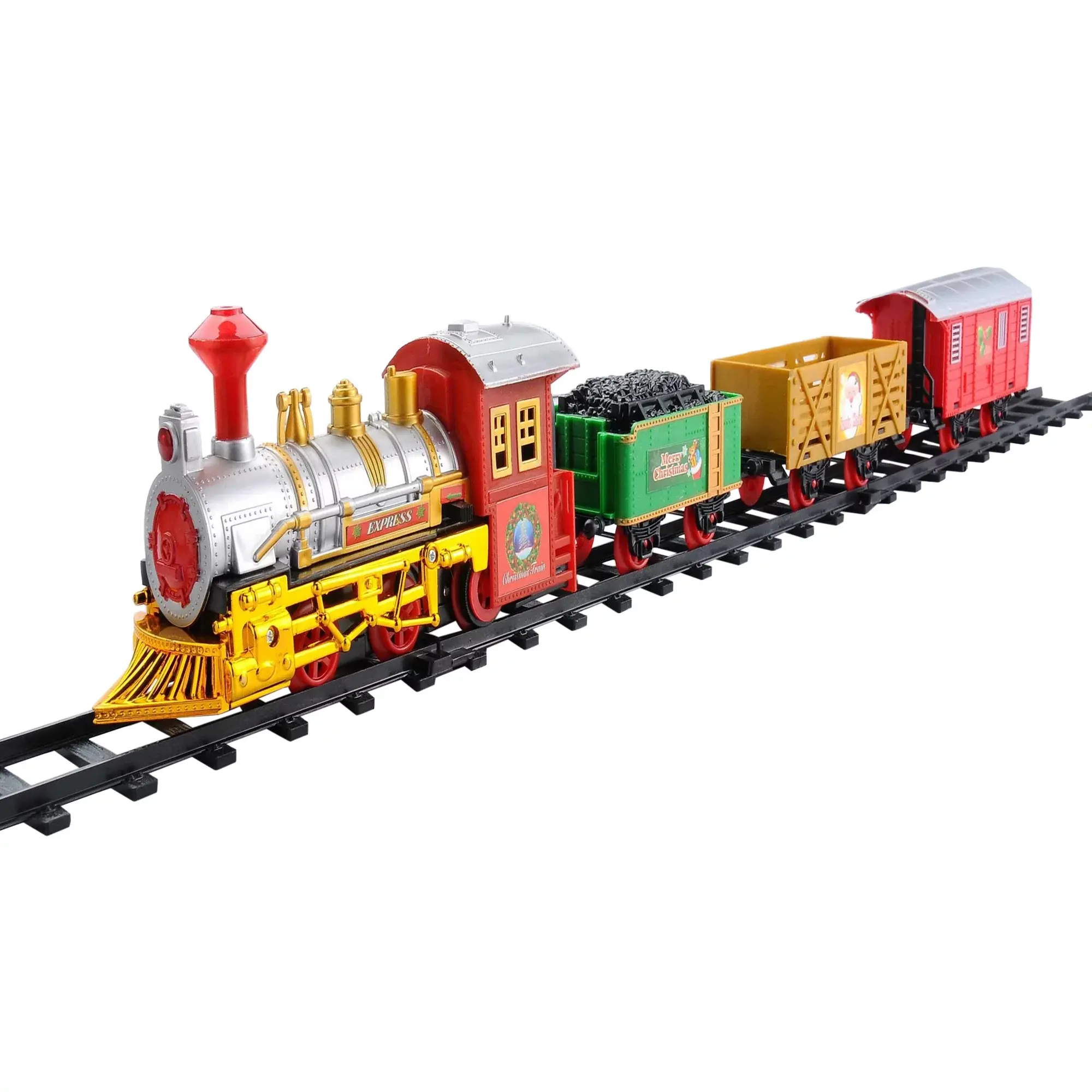Northlight 12-Piece Battery Operated Lighted and Animated Christmas Express Train Set with Sound Northlight