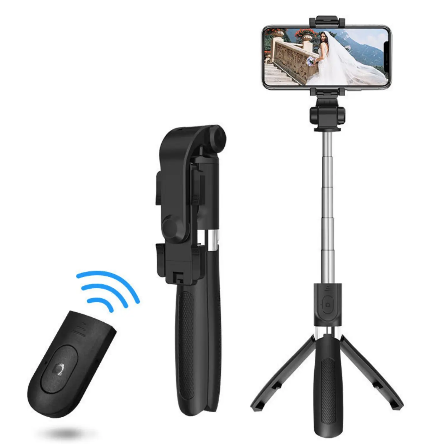 Selfie Stick Tripod with Remote, Portable Phone Tripod Stand for Smart Phone Accessories Cellphone