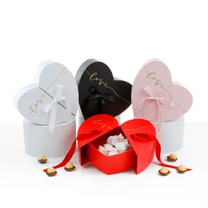 Surprise Heart Box with Ribbon for Luxury Flower/Gift Arrangements, Various Colors