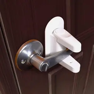 Enhance Home Safety with Easy-Install ABS Door Lever Lock – Touch & Remote Access, Tool-Free Setup