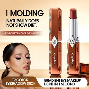 Two color pearlescent eye shadow stick - waterproof durable glitter high gloss stick, pearlescent powder for day and night makeup, suitable for popular challenges (gifts) - multi-color