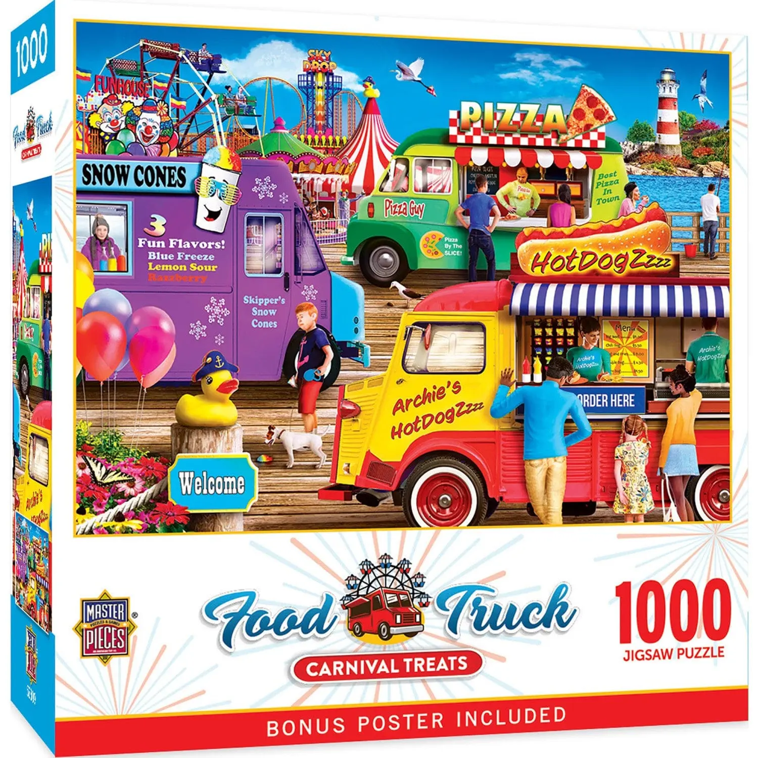Food Truck Roundup - Carnival Treats 1000 Piece Puzzle
