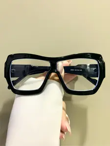 Simple Square Frame Eyeglasses, Casual Versatile Eyeglasses for Women & Men, Fashion Eyeglasses for Work, Daily Clothing Decor, Perfect for Student Daily Use, Stylish Square Frames